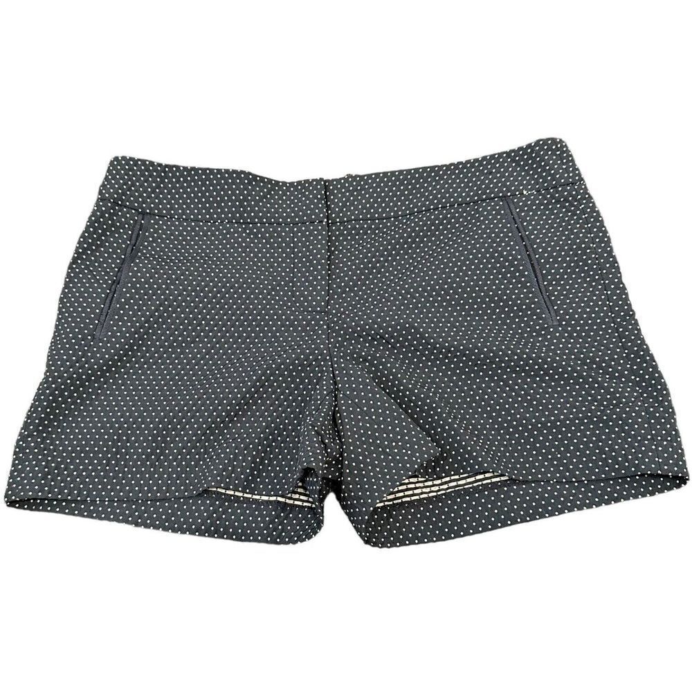 Cynthia‎ Rowley Woman’s Blue Polka Swiss Dot Flat Front Summer Shorts Size 10 4”